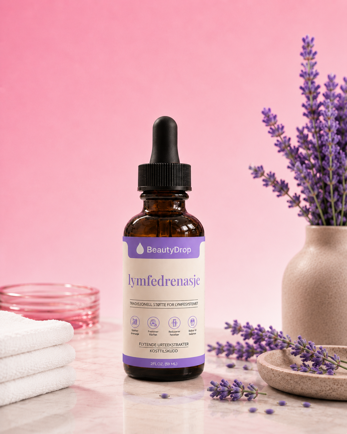 BeautyDrop™ - Demp hovenhet i ansiktet og kroppen, helt uten strev