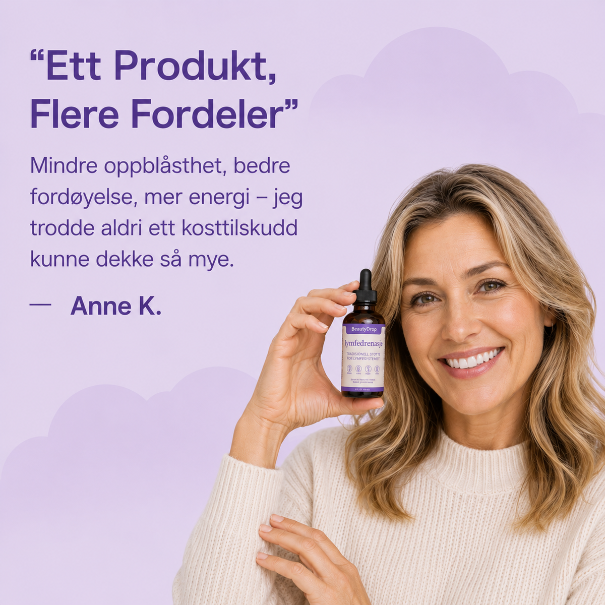 BeautyDrop™ - Demp hovenhet i ansiktet og kroppen, helt uten strev